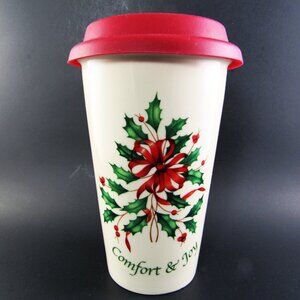 LENOX WINTER GREETINGS THERMAL TRAVEL MUG 12 OZ